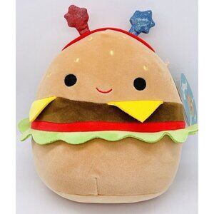 NWT Squishmallows 8" Carl the Patriotic Cheeseburger Squishdate 08.15.2023